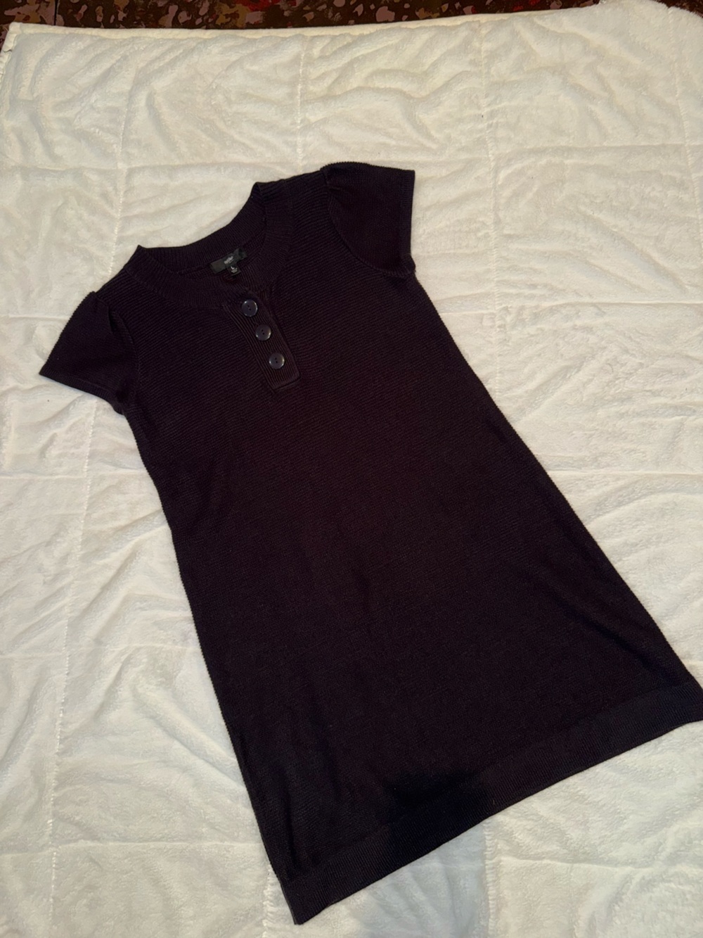 Wilfred Black Knit Mini Dress